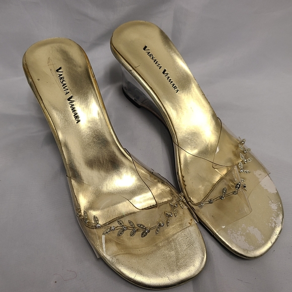 Varsavia Viamara Gold Platform Sandals - Picture 4 of 7